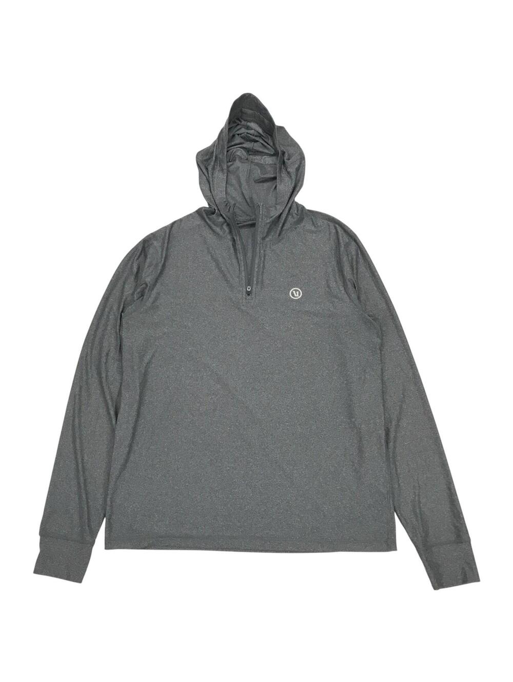 Vuori Uluwatu 24 Water Hoodie Large L Gray 1/4 Zip Sweatshirt Pullover V1038